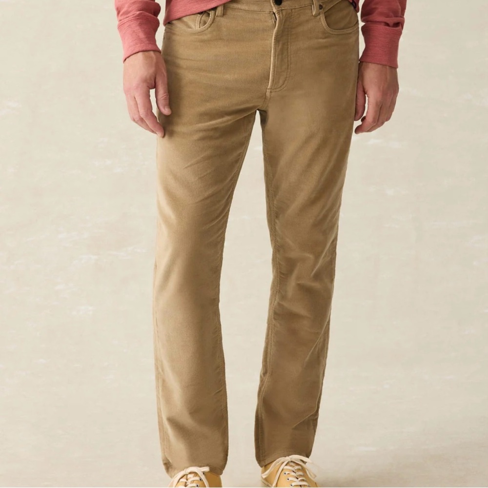Faherty Men's Corduroy Pants in Tan